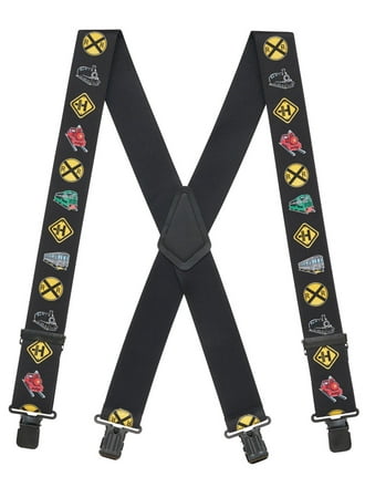 SuspenderStore Mens Say No To Plumbers Crack Clip-End Novelty Suspenders
